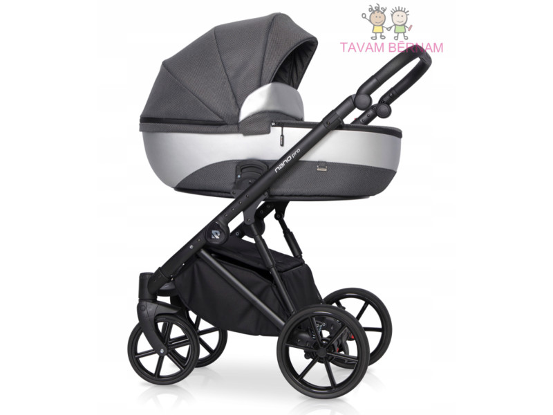 Riko Nano Pro 3-1 02 Onyx, bērnu rati Riko Riko Nano Pro 3-1 02 Onyx, bērnu rati Riko